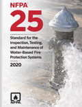 2020 NFPA 25 Standard for the Inspection, Testing, and Maintenance of Water-Based Fire Protection Systems, ISBN: 978-1455923908