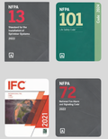 NFPA 13 2022, NFPA 101 2024, NFPA 72 2022 & IFC 2021 (CODE SERIES), ISBN: 978-1609839598, 978-1455930562,