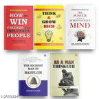 Five motivational books on a white background