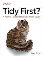 Book cover of 'Tidy First?' with a cat illustration on a white background