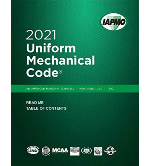 2021 Uniform Mechanical Code, ISBN: 978-1944366445