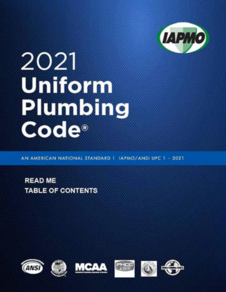 2021 Uniform Plumbing Code, ISBN: 978-1944366476