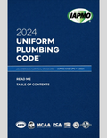 2024 Uniform Plumbing Code Soft Cover w/Tabs IAPMO/ANSI UPC 1 ISBN: 9781944366919