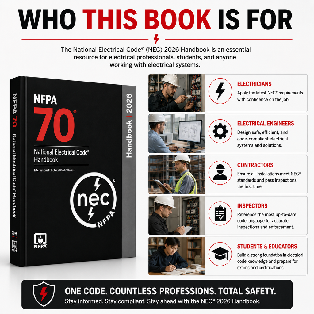 NFPA 70 National Electrical Code (NEC) Handbook 2026 — 1st Edition | Official NEC 2026