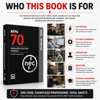 NFPA 70 National Electrical Code Handbook with target audience information on a white background